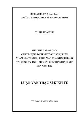 Giải pháp nâng cao chất lượng dịch vụ tổ chức sự kiện