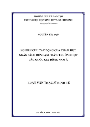 Luận văn thâm hụt ngân sách và lạm phát ở Đông Nam Á