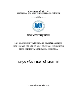 Nghiên cứu mối quan hệ phi tuyến giữa tỷ giá hối đoái và