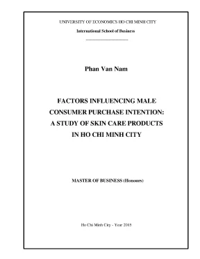 Yếu tố ảnh hưởng đến ý định mua sắm của nam giới: Nghiên