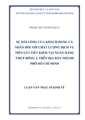 Nghiên cứu sự hài lòng của khách hàng cá nhân với dịch