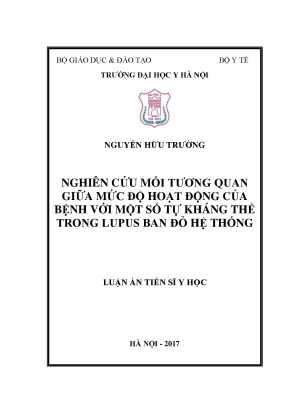 Nghiên cứu mối liên hệ giữa hoạt động bệnh lupus và tự 