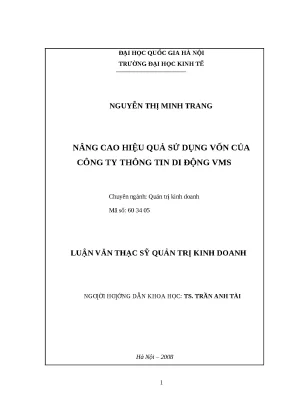 Nâng cao hiệu quả sử dụng vốn tại công ty thông tin di