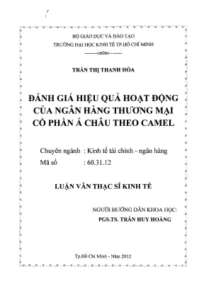 Luận văn đánh giá hiệu quả ACB theo mô hình CAMEL