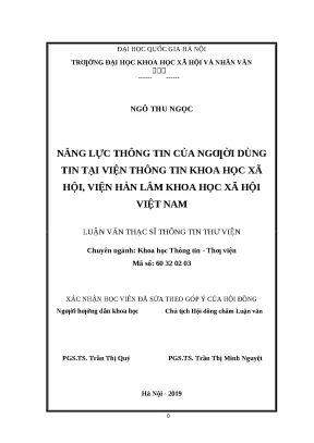 Nâng cao năng lực thông tin cho người dùng tại Viện