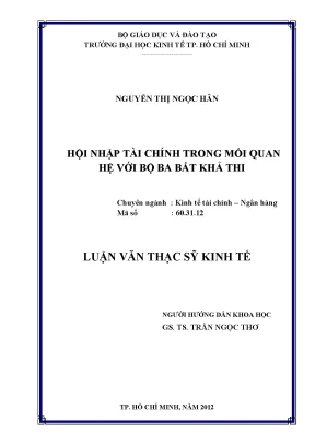 Hội Nhập Tài Chính và Bộ Ba Bất Khả Thi: Nghiên Cứu Luận