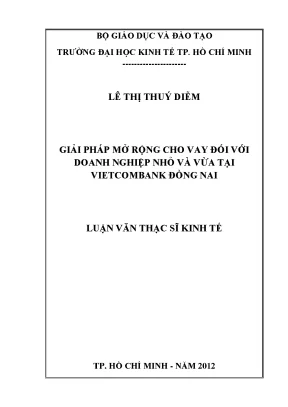 Luận văn: Giải pháp cho vay DNNVV tại Vietcombank Đồng Nai
