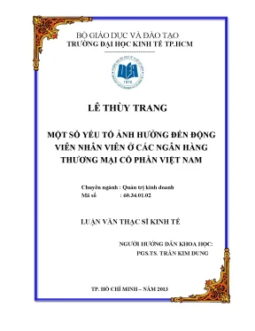 Các yếu tố ảnh hưởng đến động viên nhân viên ngân hàng