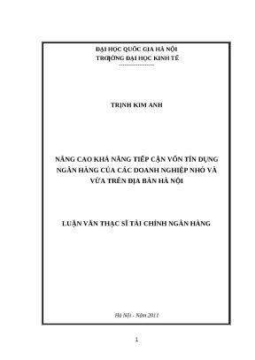 Nâng cao khả năng tiếp cận vốn tín dụng ngân hàng cho