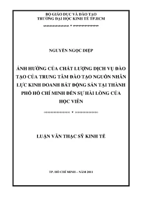 Ảnh Hưởng Chất Lượng Dịch Vụ Đào Tạo Đến Sự Hài Lòng Của