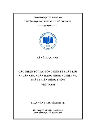 Các Nhân Tố Ảnh Hưởng Đến Tỷ Suất Lợi Nhuận Của Ngân