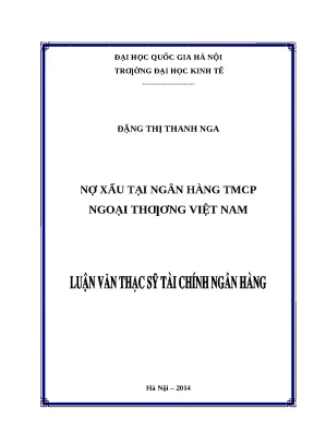 Nợ Xấu Tại Ngân Hàng TMCP Ngoại Thương Việt Nam: Thực