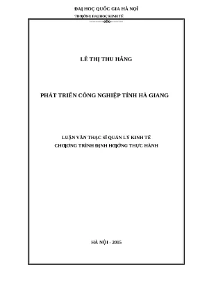 Phát Triển Công Nghiệp Tỉnh Hà Giang: Định Hướng và Giải