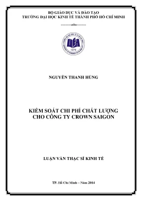 Luận văn: Kiểm soát chi phí chất lượng tại Crown Saigon
