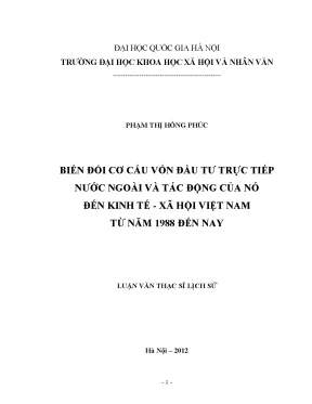 Tác động của FDI đến kinh tế xã hội Việt Nam từ 1988 đến nay