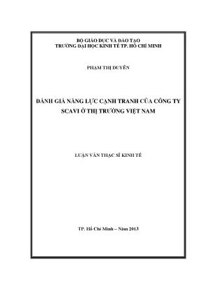Luận văn Năng lực cạnh tranh của Scavi tại Việt Nam