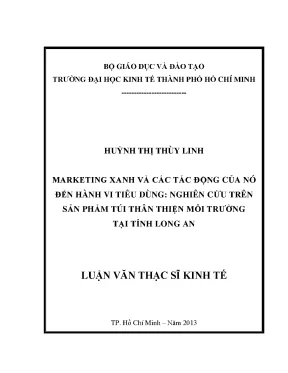 Tác động của Marketing Xanh đến Hành vi Tiêu dùng Túi