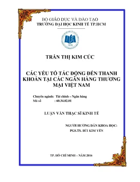 Các yếu tố ảnh hưởng thanh khoản ngân hàng Việt Nam
