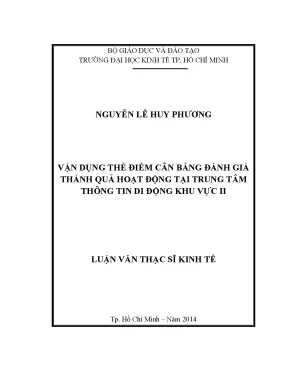 Vận Dụng Thẻ Điểm Cân Bằng Đánh Giá Hiệu Quả Tại Trung