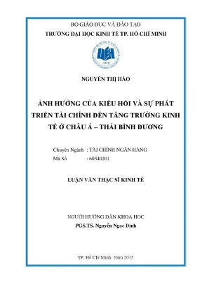 Tác động của kiều hối và phát triển tài chính đến tăng
