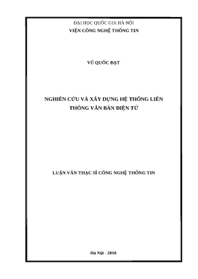 Nghiên Cứu Hệ Thống Liên Thông Văn Bản Điện Tử