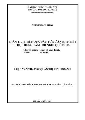 Phân Tích Hiệu Quả Đầu Tư Dự Án Khu Biệt Thự Trung Tâm