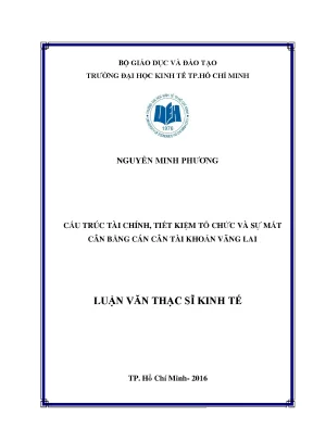 Luận văn: Cấu trúc tài chính & Cán cân tài khoản vãng lai