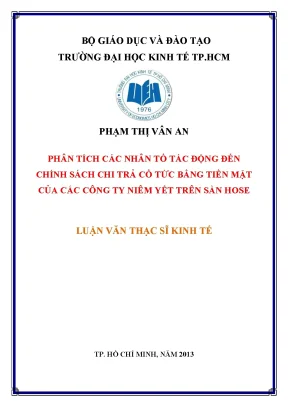 Phân Tích Các Nhân Tố Ảnh Hưởng Đến Chính Sách Chi Trả