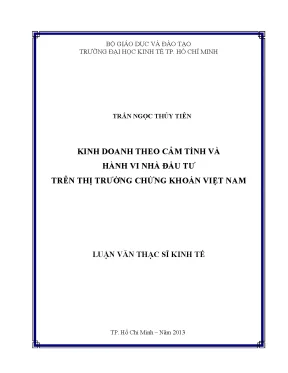 Nghiên cứu hành vi nhà đầu tư và kinh doanh theo cảm