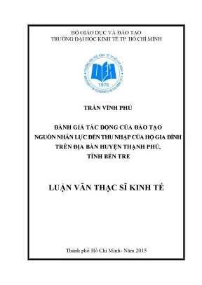 Tác động của đào tạo nguồn nhân lực đến thu nhập hộ gia đình