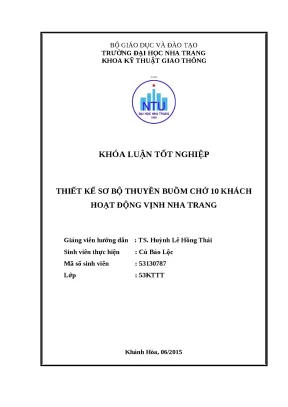 Thiết Kế Thuyền Buồm Chở 10 Khách Tại Vịnh Nha Trang