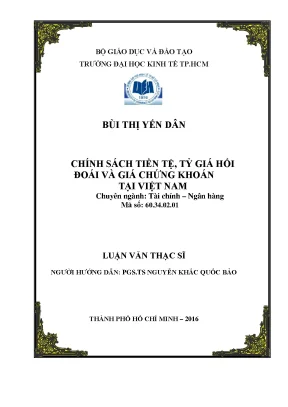 Nghiên cứu tác động của chính sách tiền tệ đến tỷ giá và