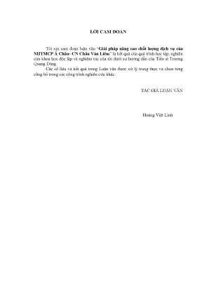 Giải pháp nâng cao chất lượng dịch vụ tại ngân hàng TMCP