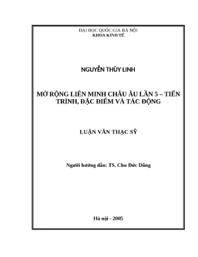Mở Rộng Liên Minh Châu Âu Lần 5: Tiến Trình, Đặc Điểm và