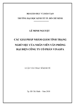 Giải pháp giảm tình trạng nghỉ việc của nhân viên văn