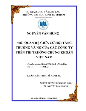 Mối Quan Hệ Giữa Cơ Hội Tăng Trưởng và Nợ của Doanh
