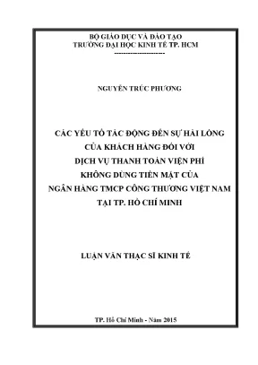 Yếu tố ảnh hưởng đến sự hài lòng của khách hàng với dịch 