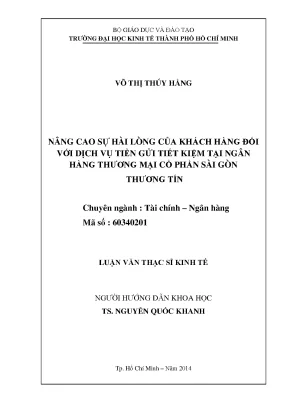 Nâng Cao Sự Hài Lòng Khách Hàng Với Dịch Vụ Tiền Gửi