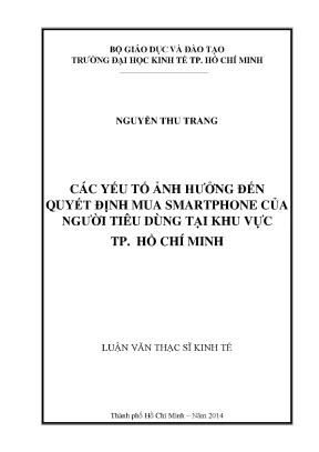 Các yếu tố quyết định mua smartphone của người tiêu dùng
