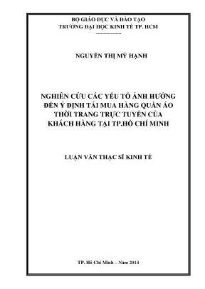 Nghiên cứu yếu tố ảnh hưởng đến ý định tái mua quần áo