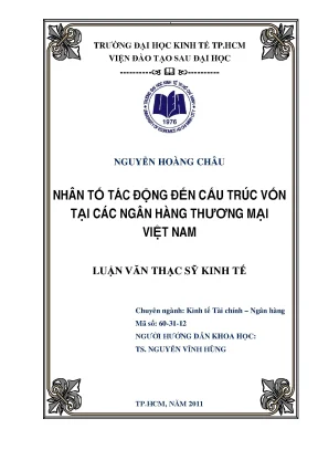 Nhân Tố Tác Động Đến Cấu Trúc Vốn Ngân Hàng Thương Mại