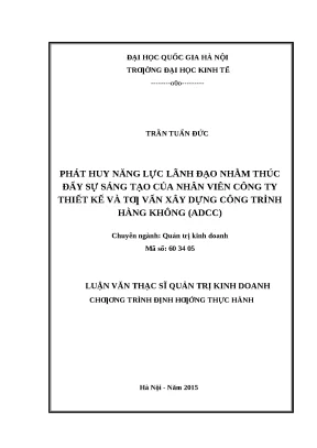 Nâng cao năng lực lãnh đạo để thúc đẩy sáng tạo tại ADCC