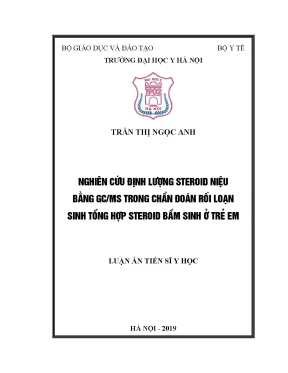 Nghiên cứu định lượng steroid niệu bằng GC-MS trong chẩn 
