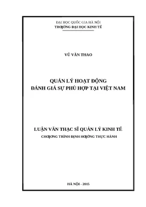 Quản Lý Hoạt Động Đánh Giá Sự Phù Hợp Tại Việt Nam
