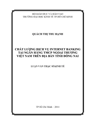 Đánh Giá Chất Lượng Dịch Vụ Internet Banking Tại
