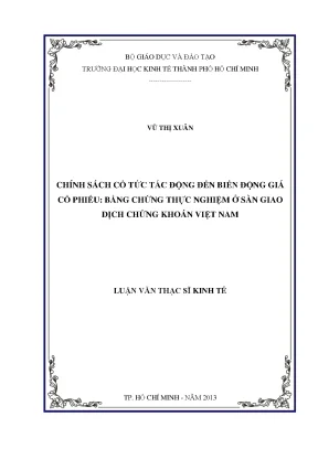 Tác động chính sách cổ tức đến biến động giá cổ phiếu
