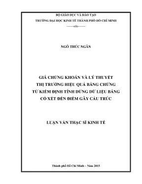 Nghiên cứu giá chứng khoán và lý thuyết thị trường hiệu