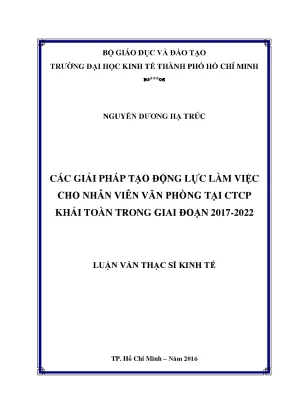 Luận văn tạo động lực làm việc cho nhân viên văn phòng