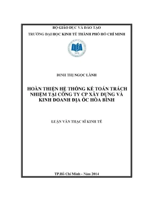Hoàn thiện hệ thống kế toán trách nhiệm tại Công ty CP