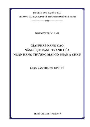 Giải pháp nâng cao năng lực cạnh tranh cho Ngân hàng